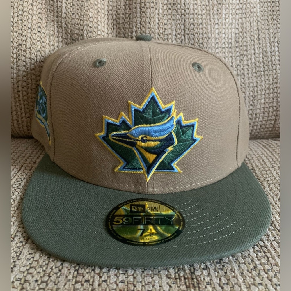 Men's New Era Toronto Blue Jays Team AKA 59FIFTY Fitted Hat - SIZE 7 1/2 NEW Cap